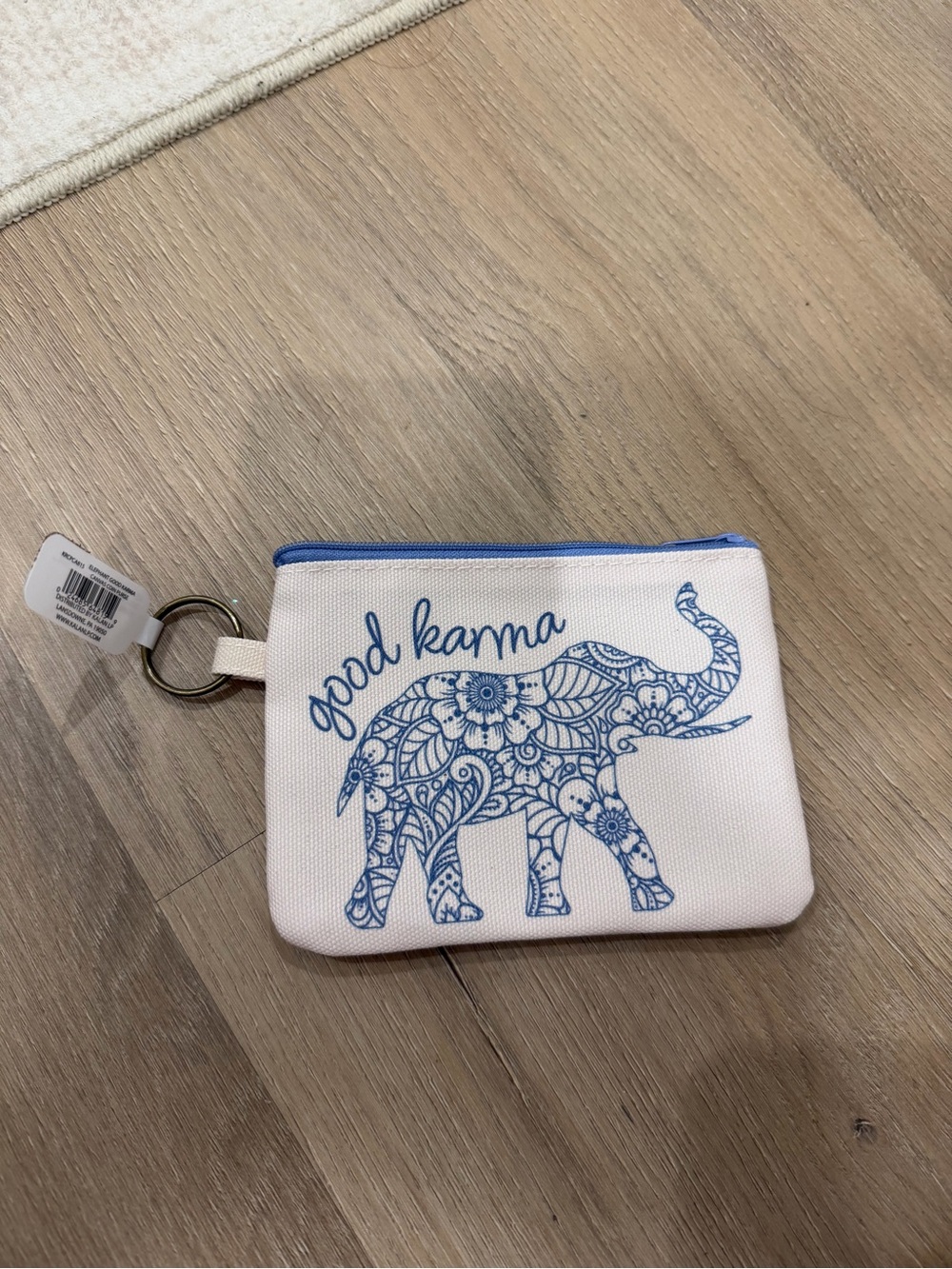 Good Karma Blue Elephant Coin Pouch